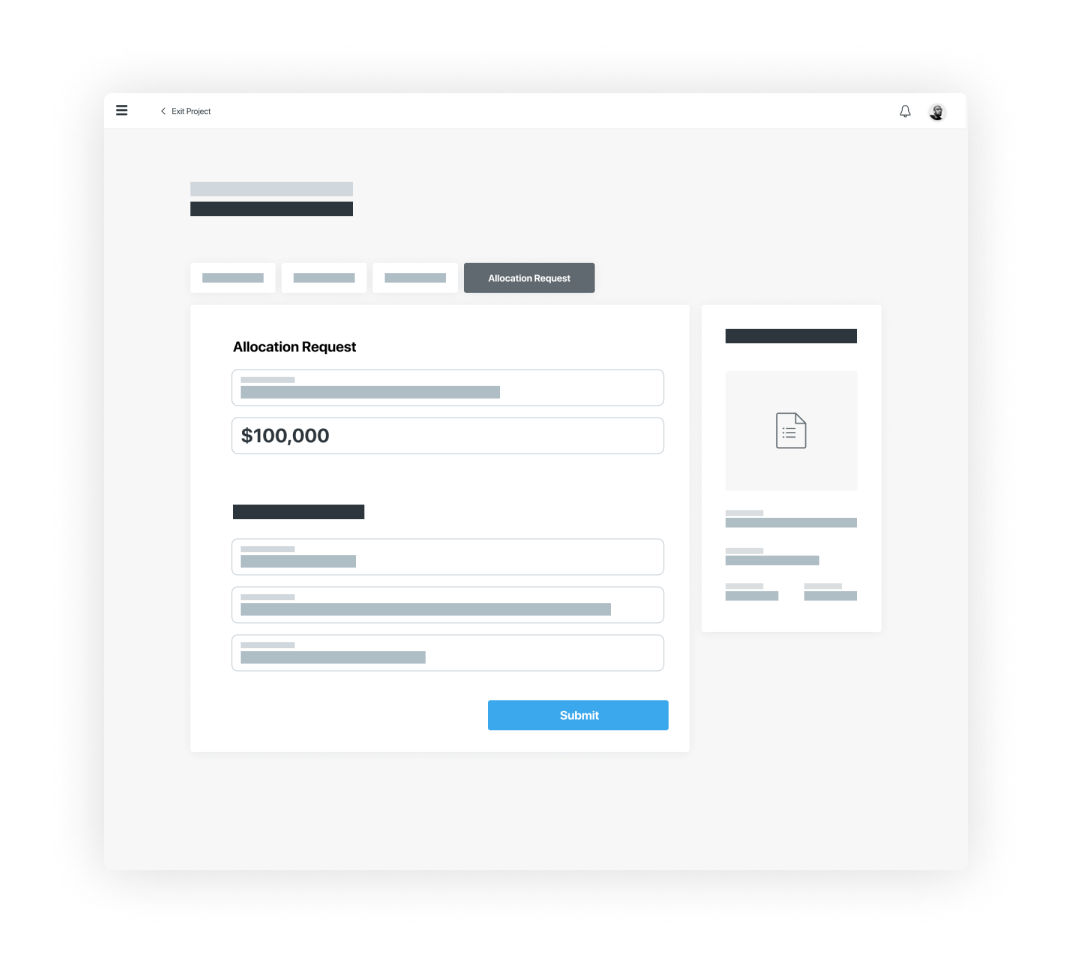 Investor Relations Example UI